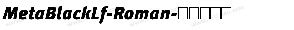 MetaBlackLf-Roman字体转换