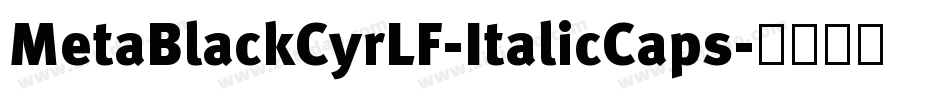 MetaBlackCyrLF-ItalicCaps字体转换