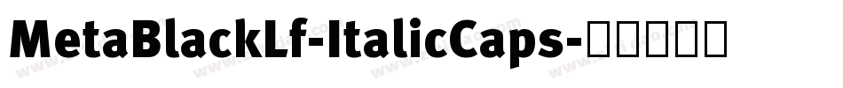 MetaBlackLf-ItalicCaps字体转换