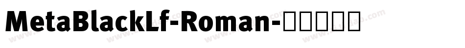 MetaBlackLf-Roman字体转换