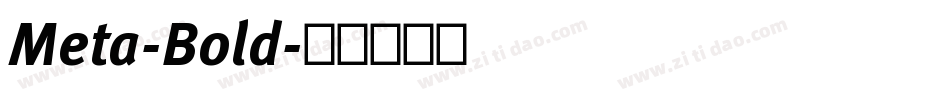Meta-Bold字体转换