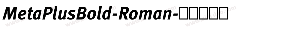 MetaPlusBold-Roman字体转换