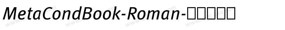 MetaCondBook-Roman字体转换
