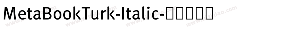 MetaBookTurk-Italic字体转换