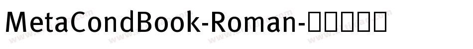 MetaCondBook-Roman字体转换