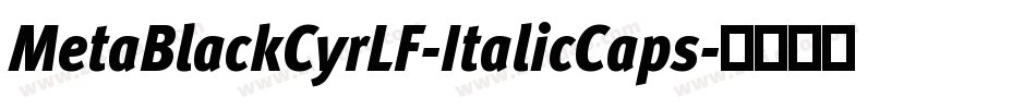 MetaBlackCyrLF-ItalicCaps字体转换