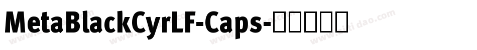 MetaBlackCyrLF-Caps字体转换