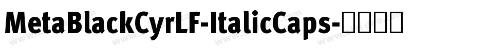 MetaBlackCyrLF-ItalicCaps字体转换