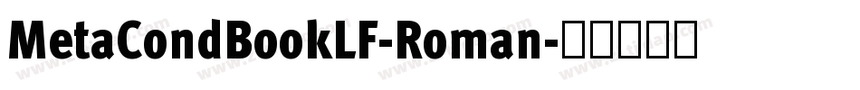 MetaCondBookLF-Roman字体转换