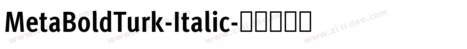 MetaBoldTurk-Italic字体转换