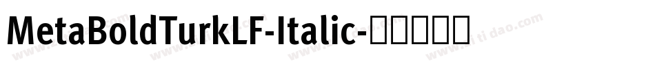 MetaBoldTurkLF-Italic字体转换