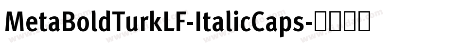 MetaBoldTurkLF-ItalicCaps字体转换