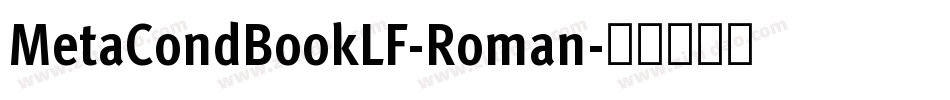 MetaCondBookLF-Roman字体转换