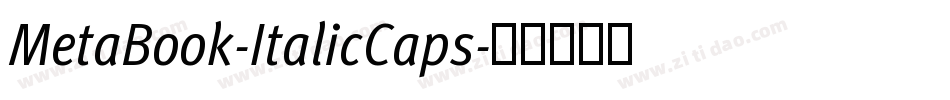 MetaBook-ItalicCaps字体转换