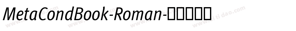MetaCondBook-Roman字体转换