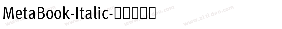 MetaBook-Italic字体转换