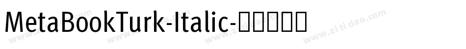 MetaBookTurk-Italic字体转换