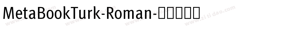 MetaBookTurk-Roman字体转换