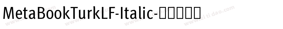 MetaBookTurkLF-Italic字体转换
