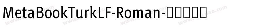 MetaBookTurkLF-Roman字体转换