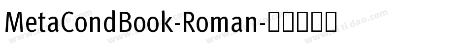 MetaCondBook-Roman字体转换
