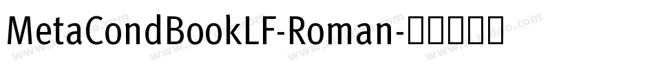 MetaCondBookLF-Roman字体转换