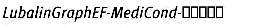 LubalinGraphEF-MediCond字体转换