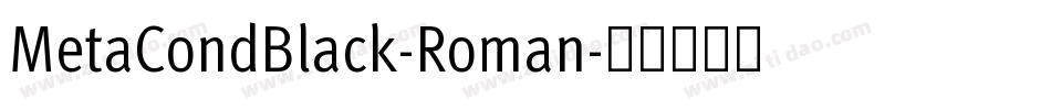 MetaCondBlack-Roman字体转换