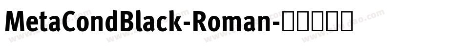 MetaCondBlack-Roman字体转换