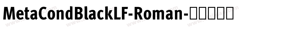 MetaCondBlackLF-Roman字体转换