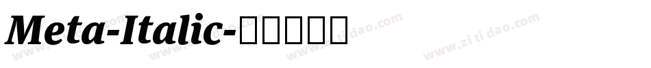 Meta-Italic字体转换