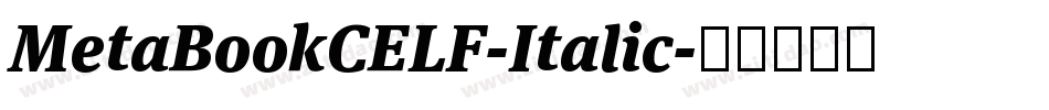 MetaBookCELF-Italic字体转换