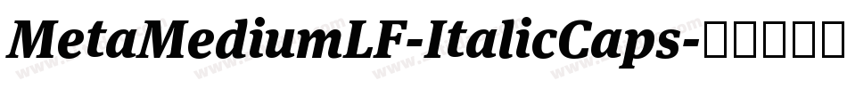 MetaMediumLF-ItalicCaps字体转换