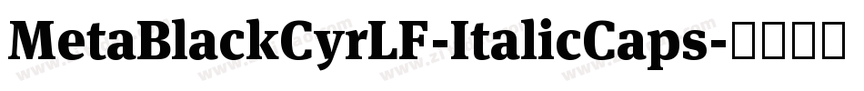 MetaBlackCyrLF-ItalicCaps字体转换