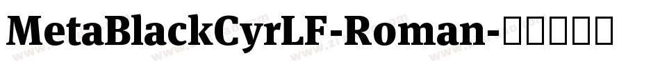 MetaBlackCyrLF-Roman字体转换
