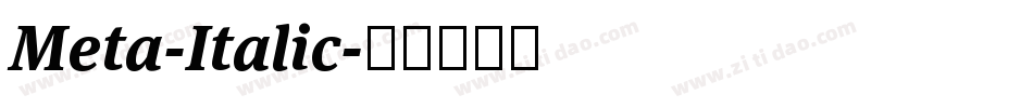 Meta-Italic字体转换
