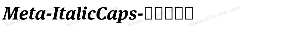 Meta-ItalicCaps字体转换