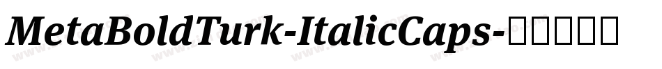 MetaBoldTurk-ItalicCaps字体转换