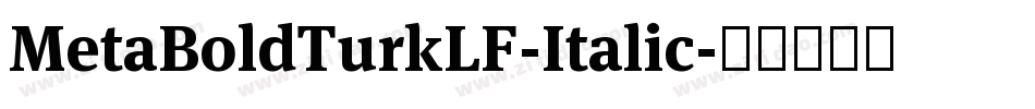MetaBoldTurkLF-Italic字体转换