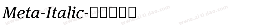 Meta-Italic字体转换