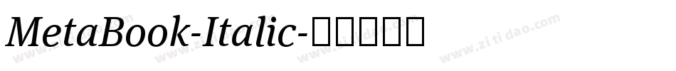 MetaBook-Italic字体转换