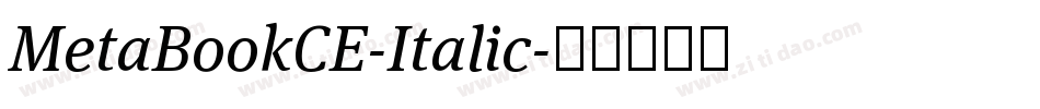 MetaBookCE-Italic字体转换