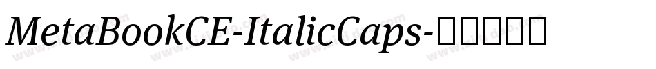 MetaBookCE-ItalicCaps字体转换