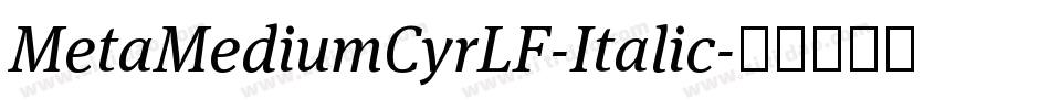 MetaMediumCyrLF-Italic字体转换