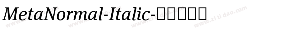 MetaNormal-Italic字体转换