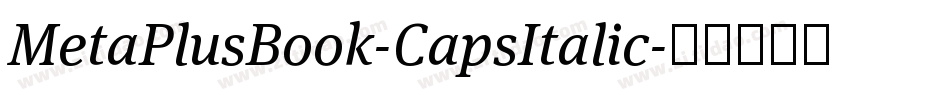 MetaPlusBook-CapsItalic字体转换