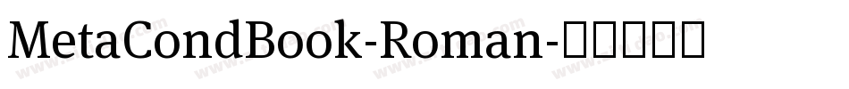 MetaCondBook-Roman字体转换