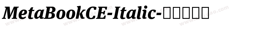MetaBookCE-Italic字体转换