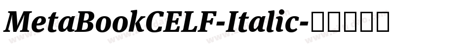 MetaBookCELF-Italic字体转换