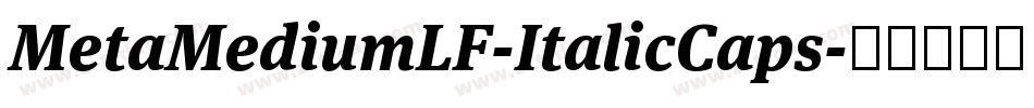 MetaMediumLF-ItalicCaps字体转换